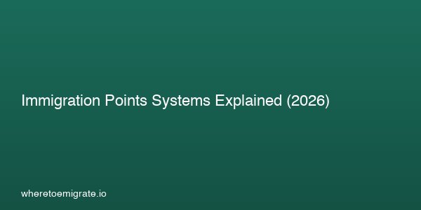Immigration Points Systems Explained 2026 — Canada, Australia, UK, and ...